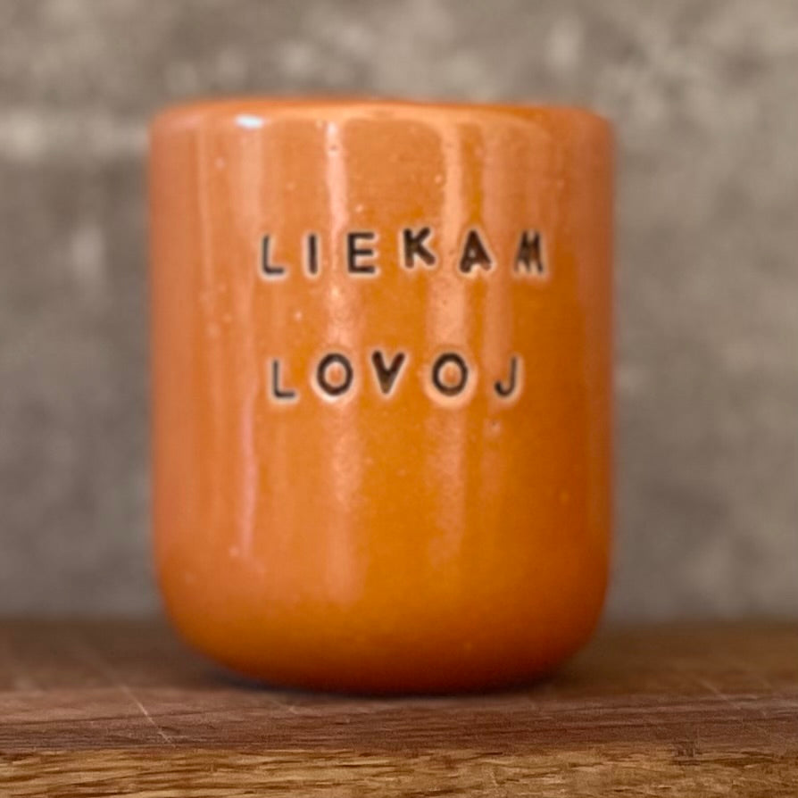 Orange mug LIEKAM LOVOJ 150 ml