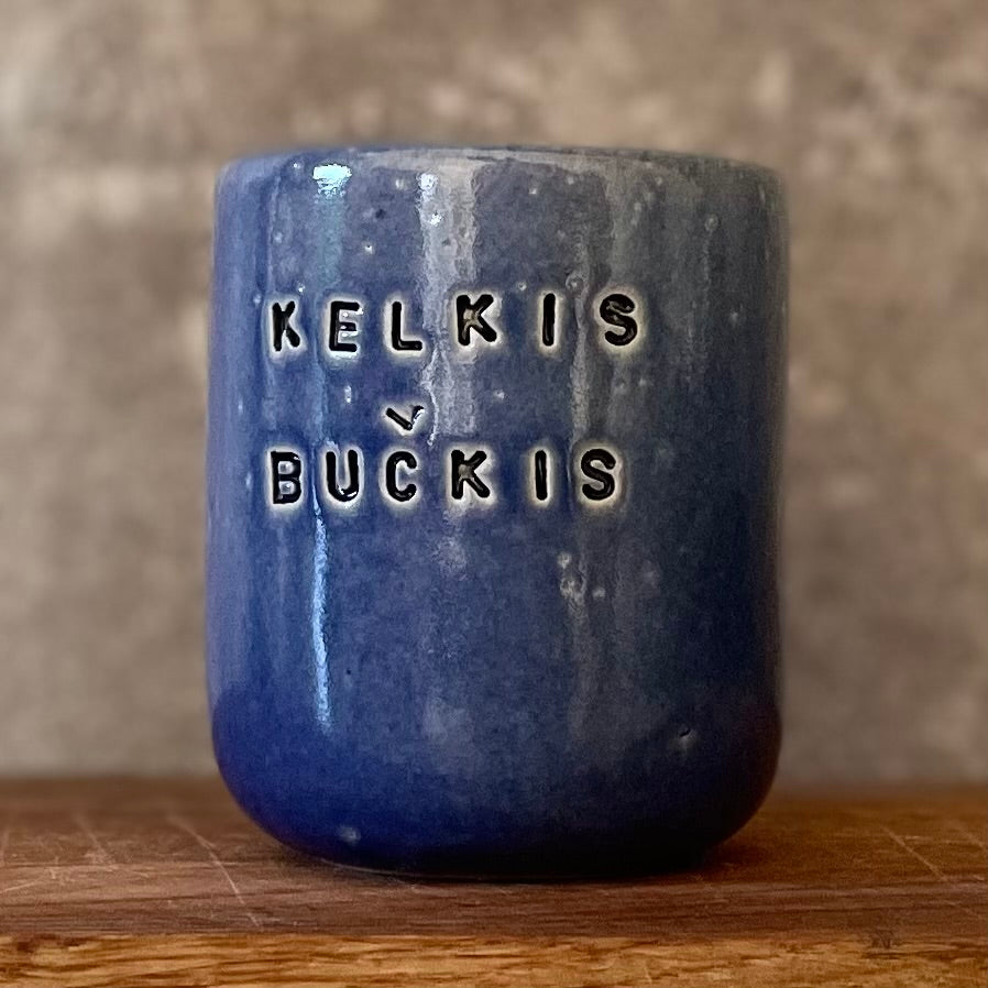 Deep blue mug KELKIS BUČKIS 150 ml