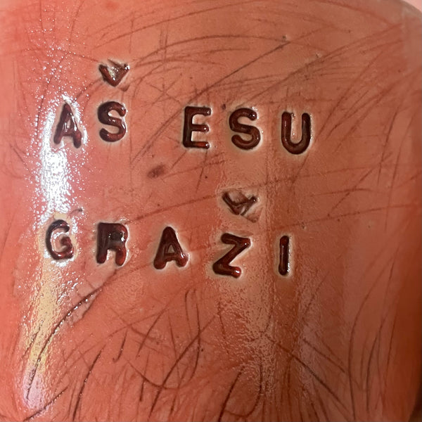 Red affirmation mug AŠ ESU GRAŽI