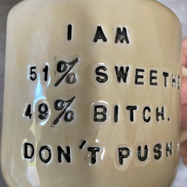 White mug with sweetheart saying