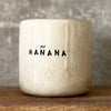 White tumbler mug MAÑANA