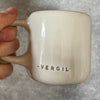 White mug with quote by Vergil