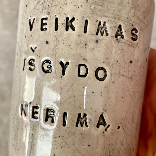 Tumbler mug with saying