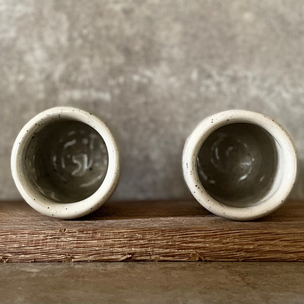 Two small tumbler mugs with funny saying