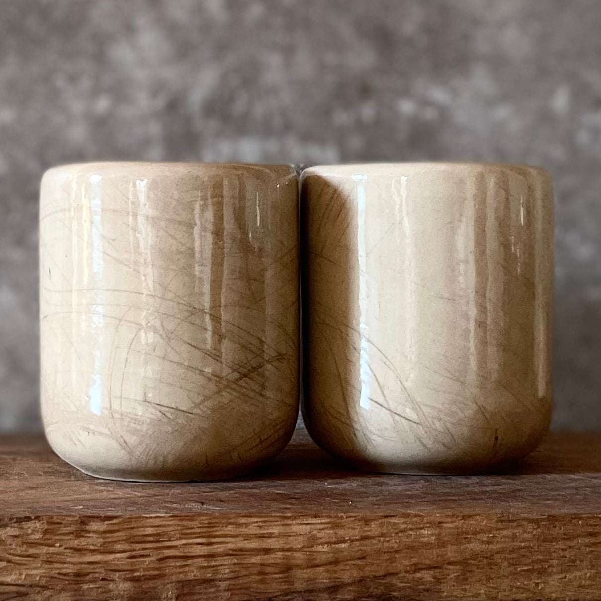 Set of two small lovely espresso mugs