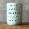 Ceramic mug about money