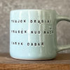 Blue inspirational mug