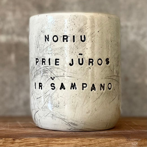 Speckled mug NORIU ŠAMPANO