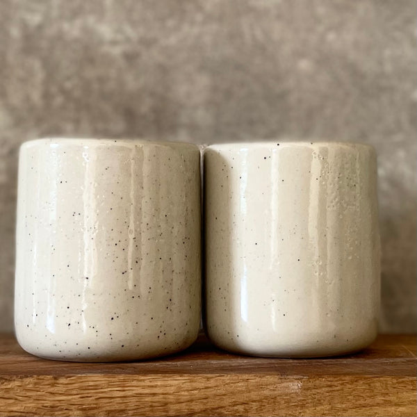 Lovely speckled mugs for a couple