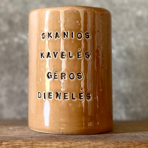 Big tumbler mug with good wishes