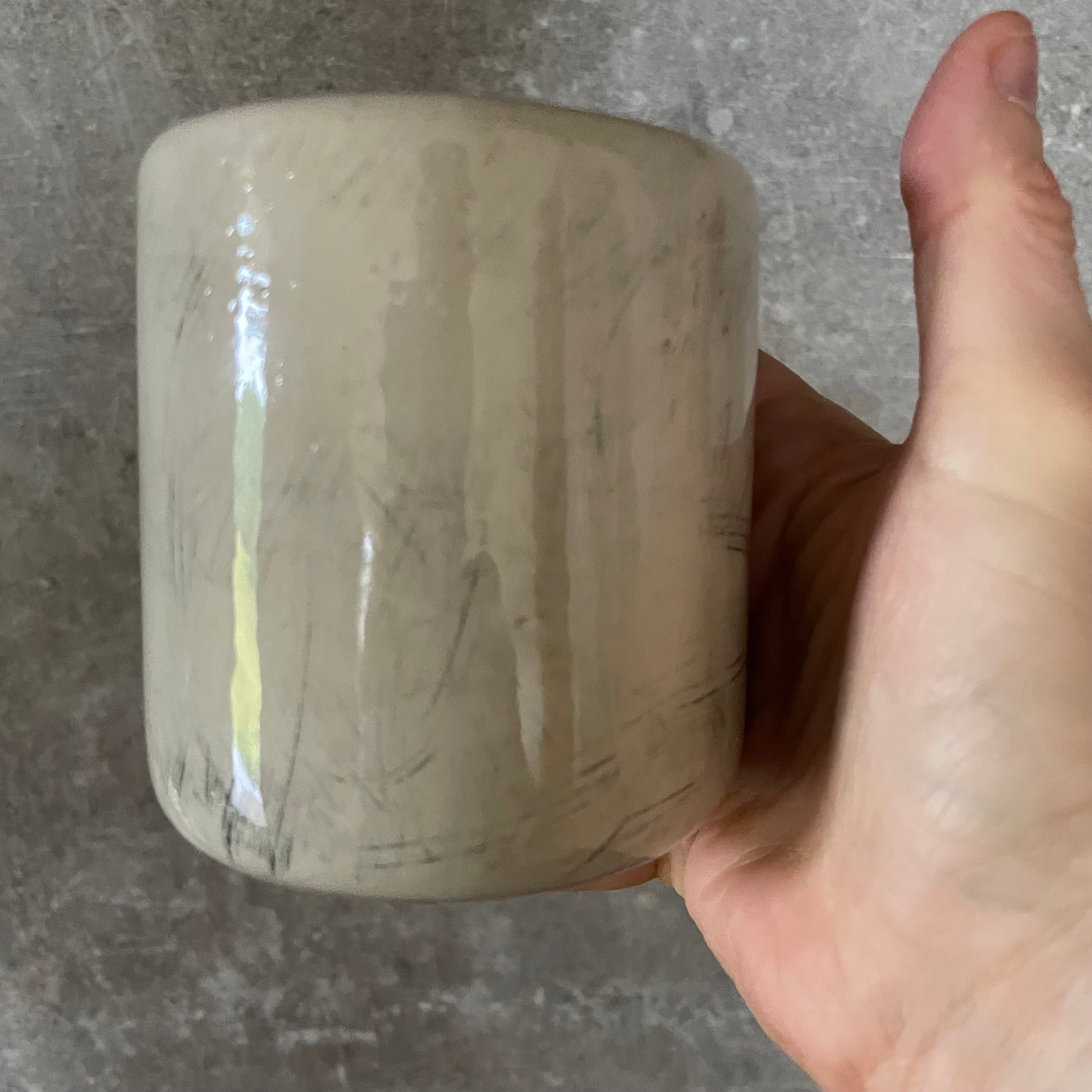 Tumbler mug with word in Lithuanian NAMAI