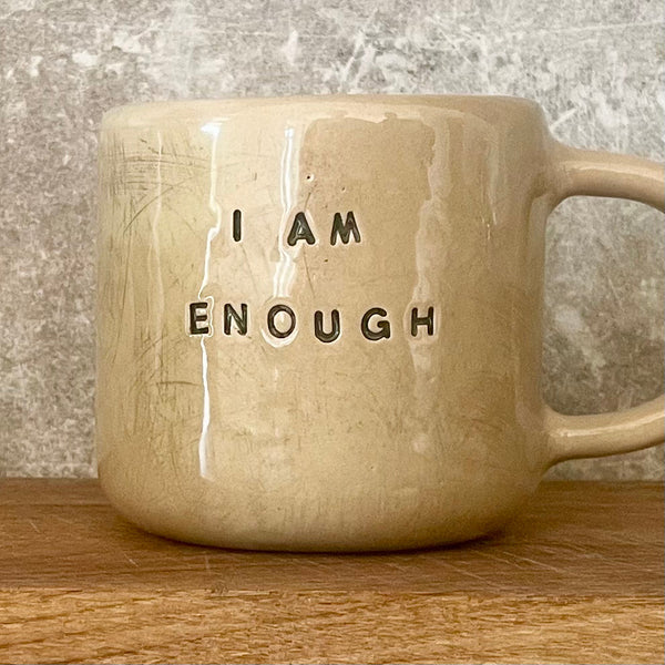 Beige mug I am enough