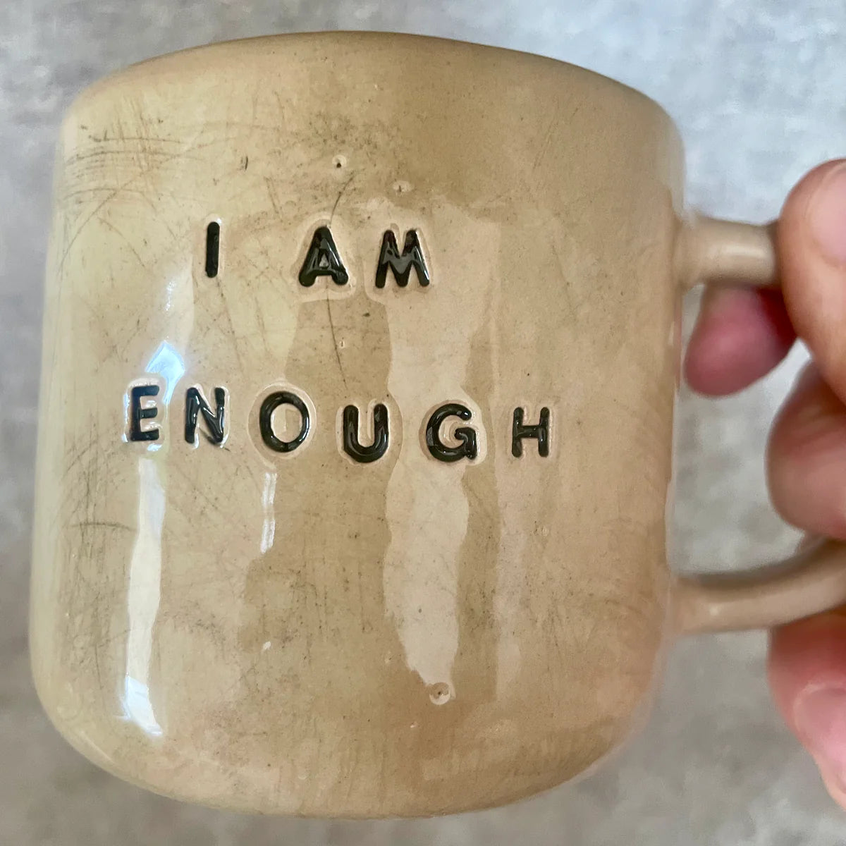 Beige mug I am enough