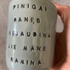 Ceramic mug about money