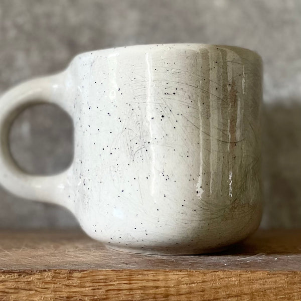 Big speckled stoneware mug
