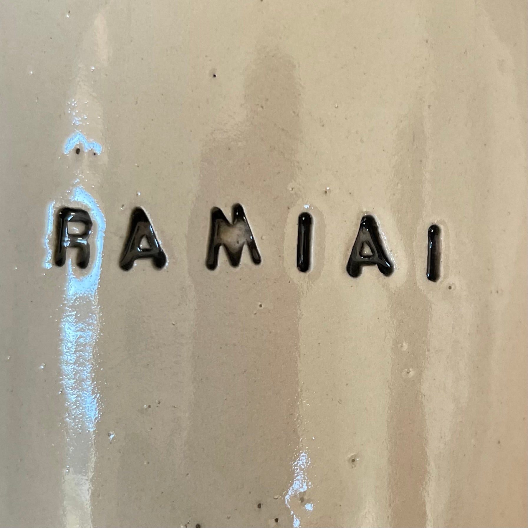 Ceramic mug with word in Lithuanian