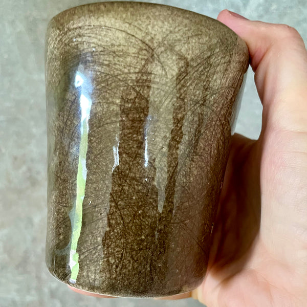 Brown funny ceramic tumbler mug for him