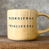 Yellow handmade mug for her