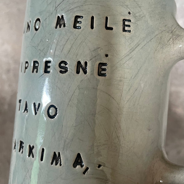 Big blue mug with lovely saying about snore