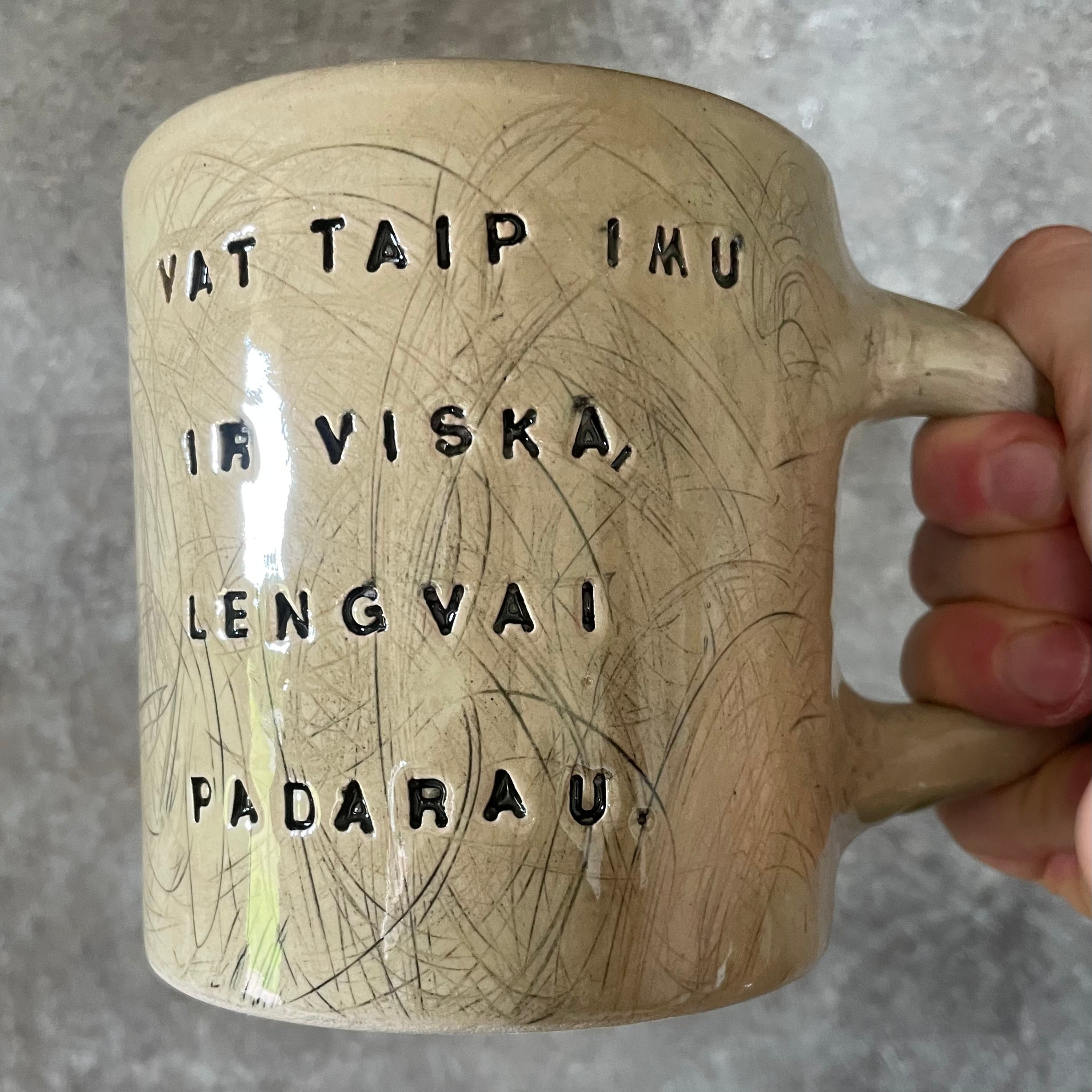 Very big mug for doing