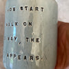Ceramic blue mug with quote by Rumi