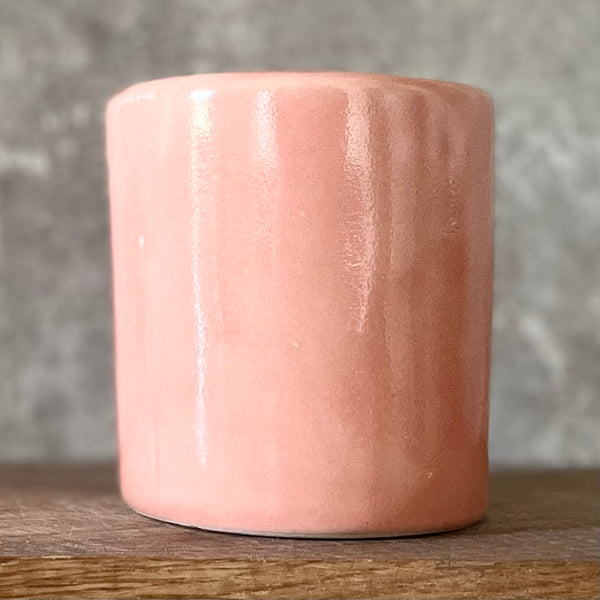 Red coffee mug without handle