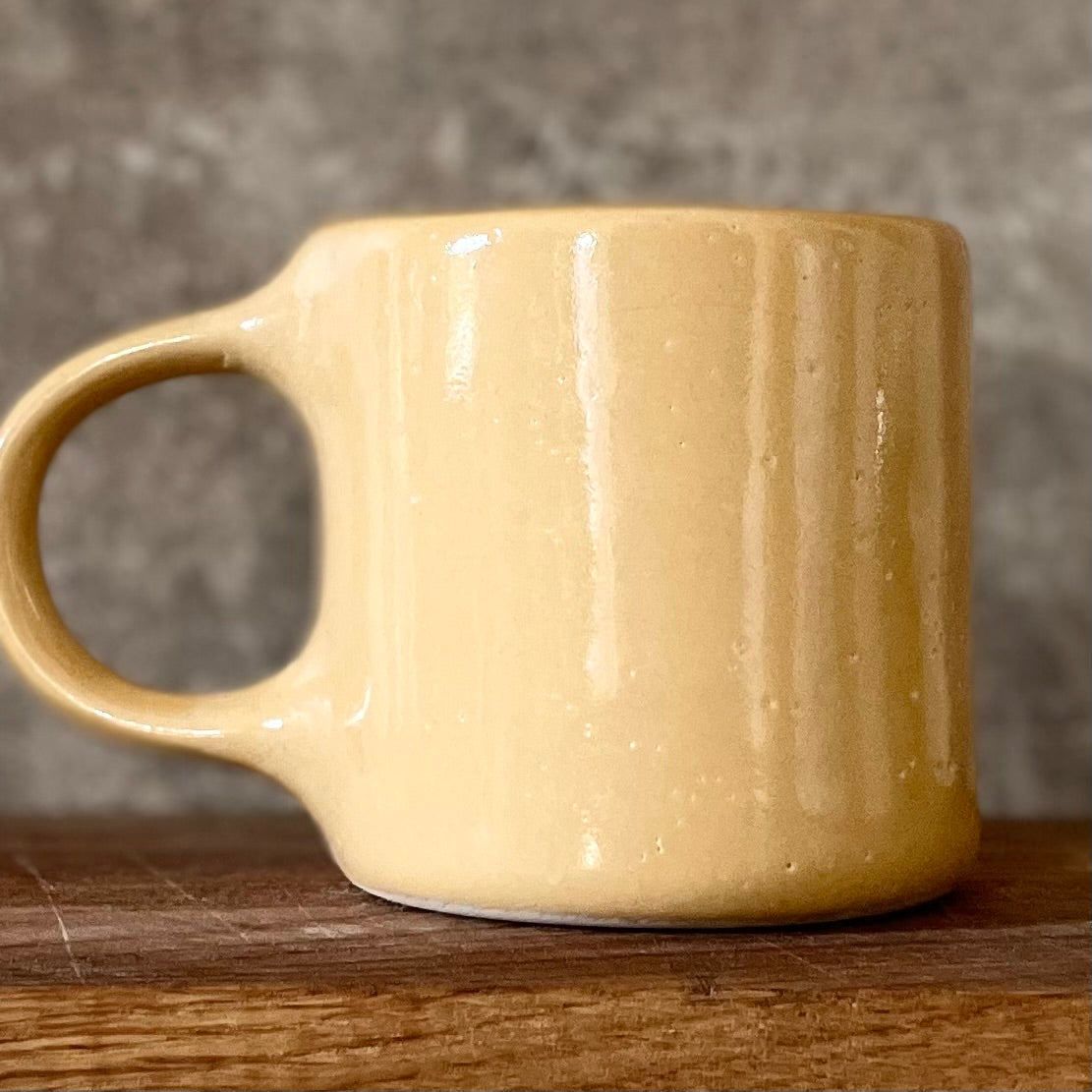 Yellow handmade mug for her