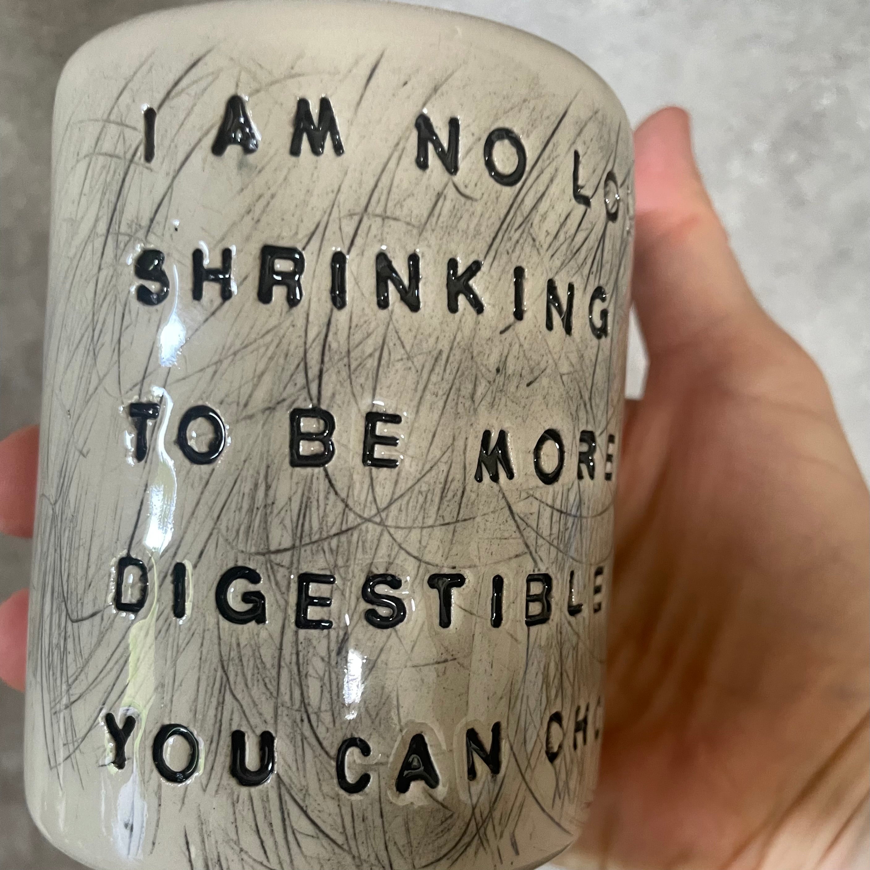 Bright tumbler mug about self acceptance