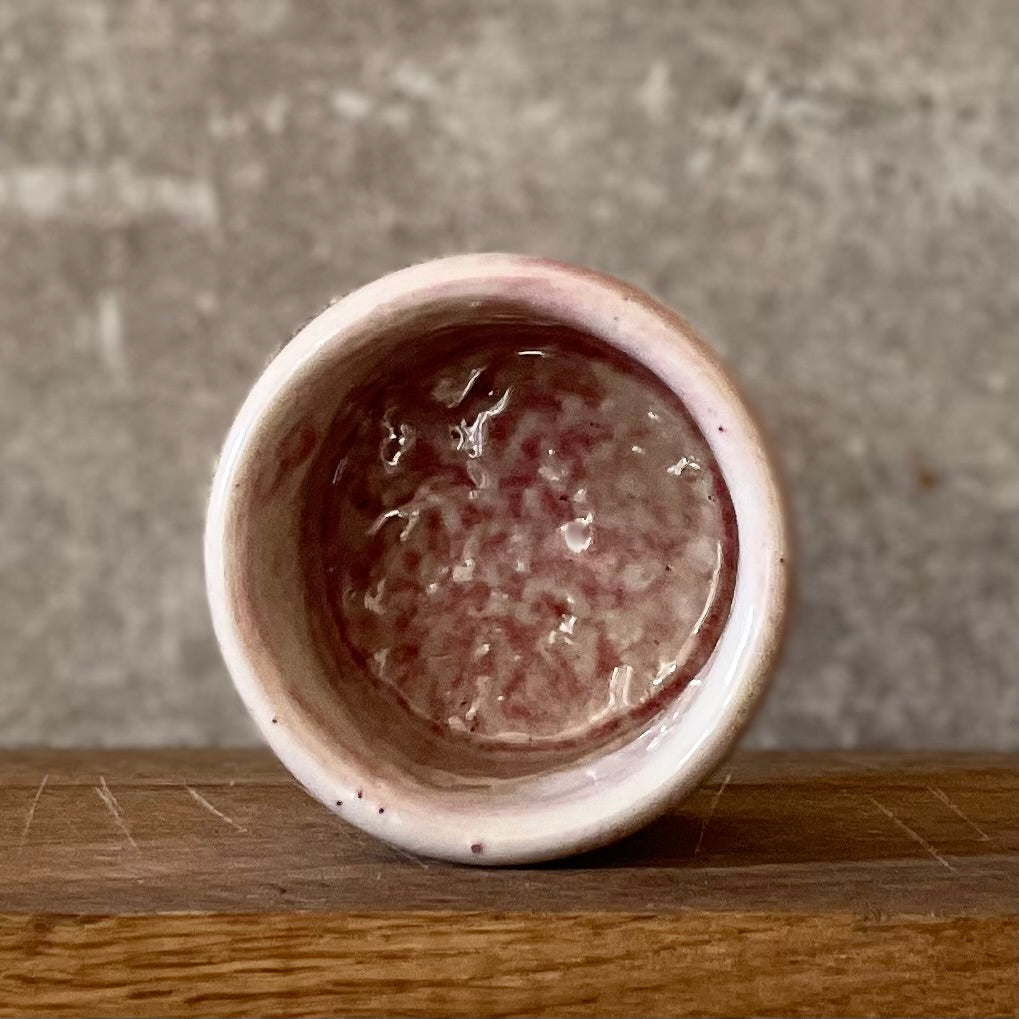 Pink small mug without handle BONJOUR