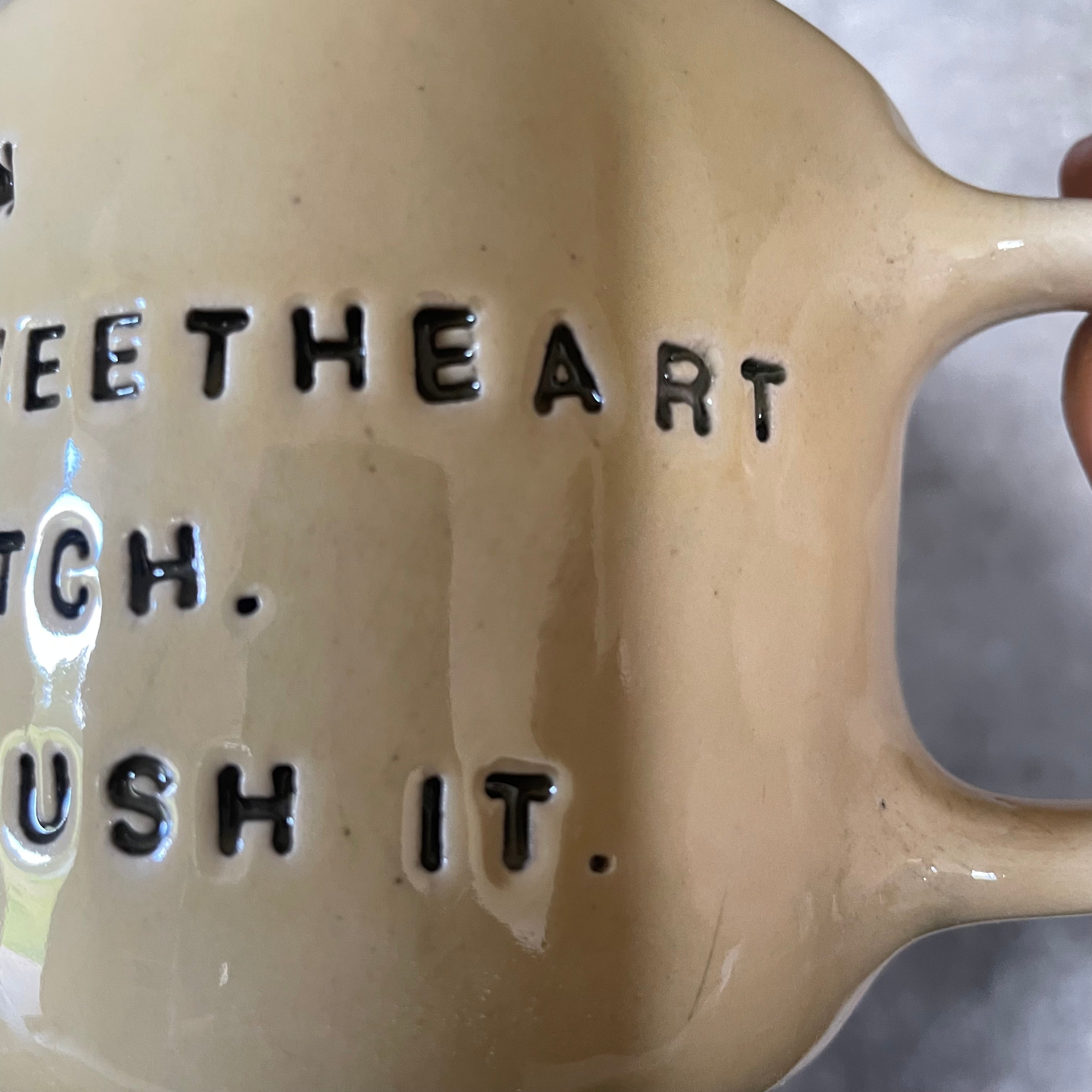 White mug with sweetheart saying