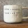 Ceramic mug with artist quote