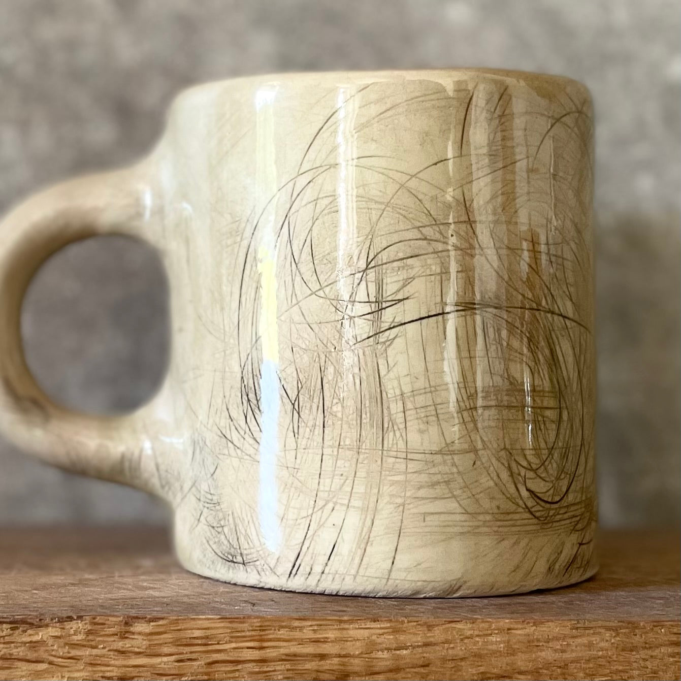 Big mug with saying about coffee