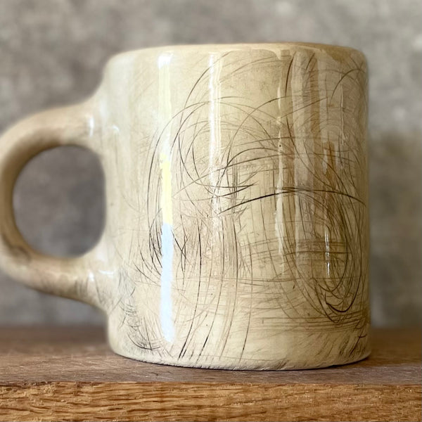 Big mug with saying about coffee