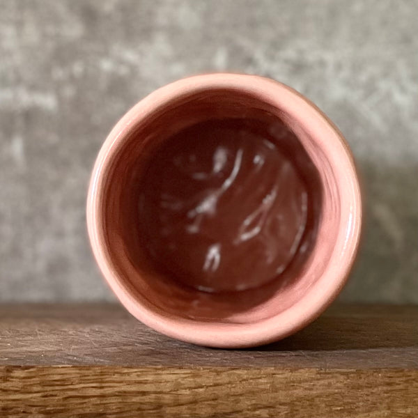 Red coffee mug without handle