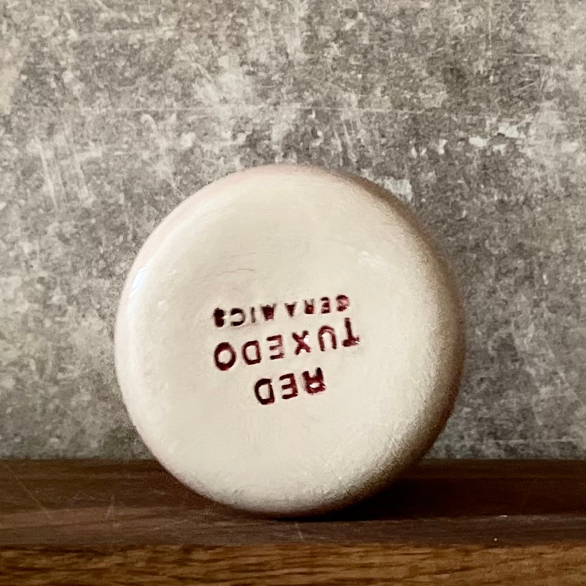 Pale pink ceramic mug