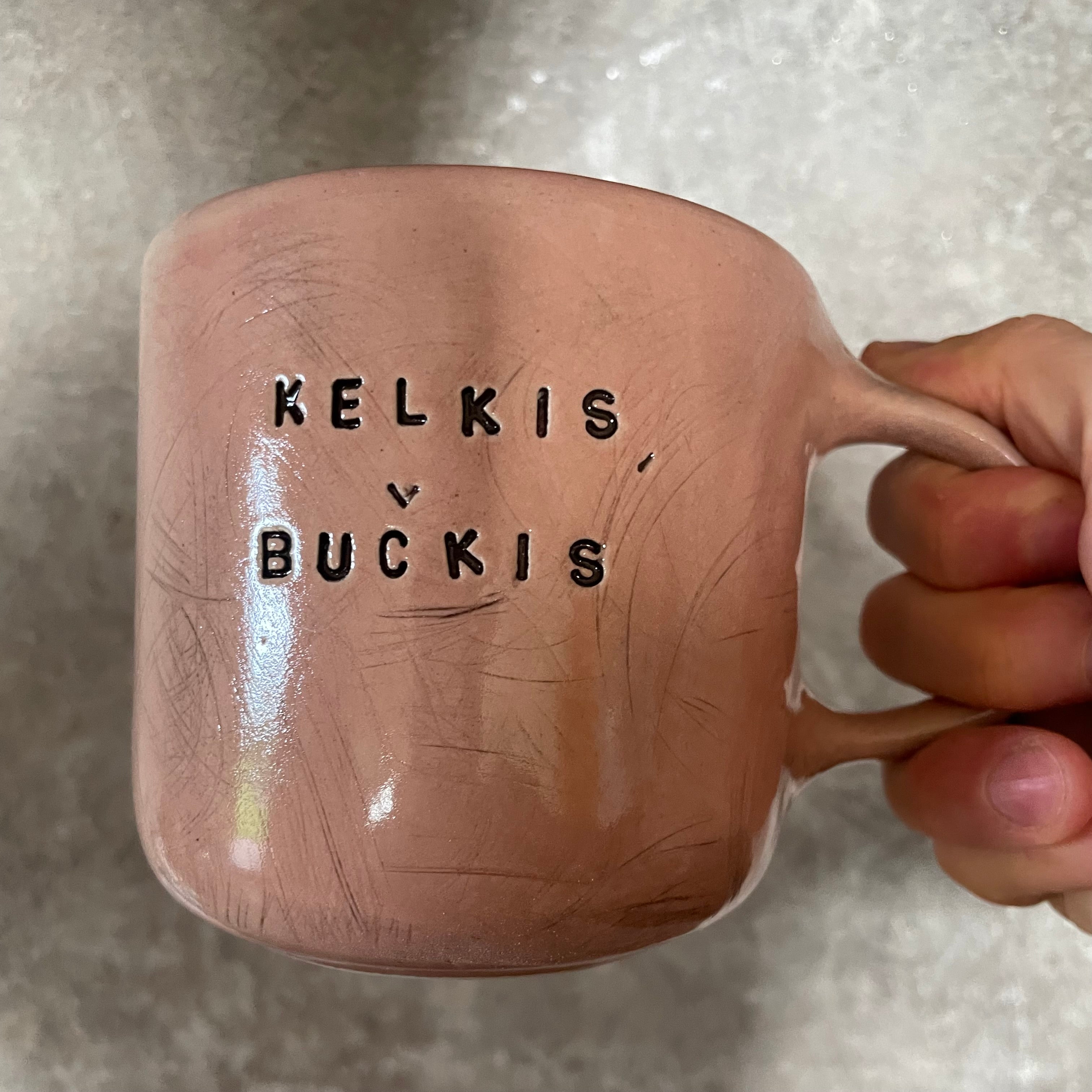 Big pink mug KELKIS BUČKIS