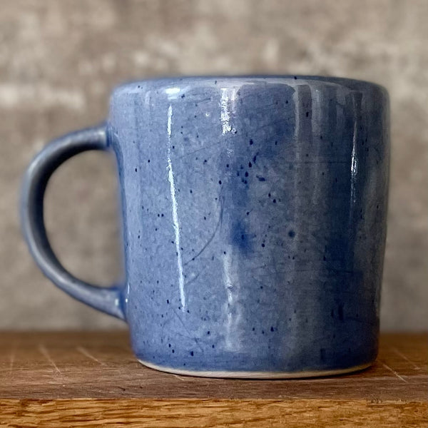 Blue mug with funny phrase in Lithuanian