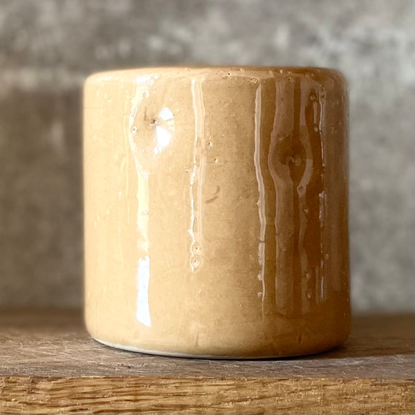 Caramel mug with word LĖTAI