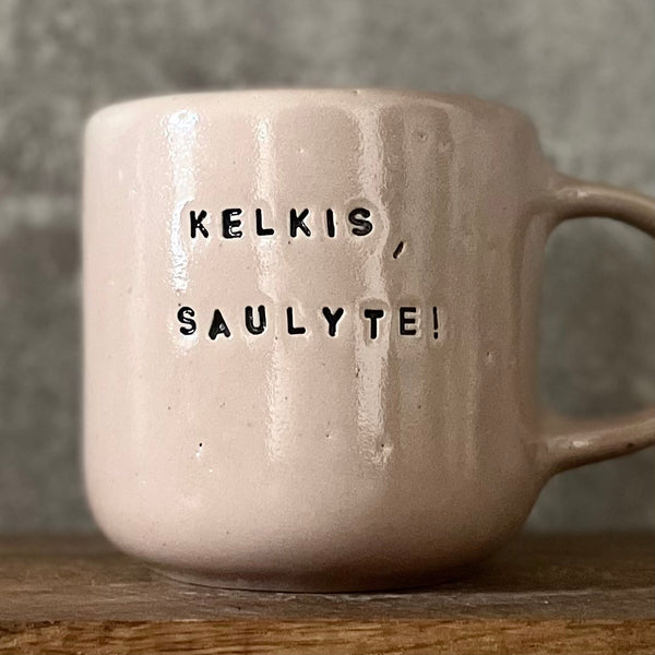 Big  pink mug KELKIS SAULYTE