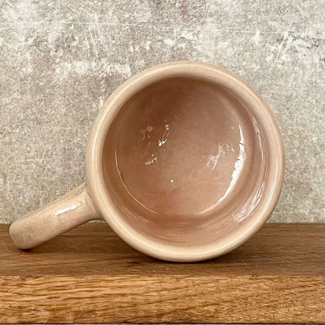 Pink handmade mug about self care