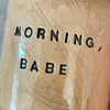 Caramel cozy tumbler mug MORNING, BABE