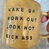 Yellow morning coffee mug