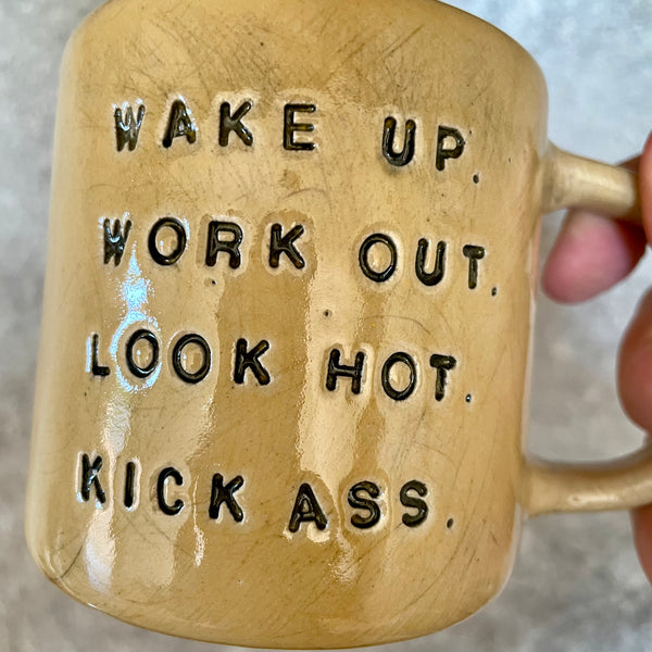 Yellow morning coffee mug