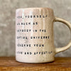 Big stoneware mug with quote| RedTuxedoCeramics