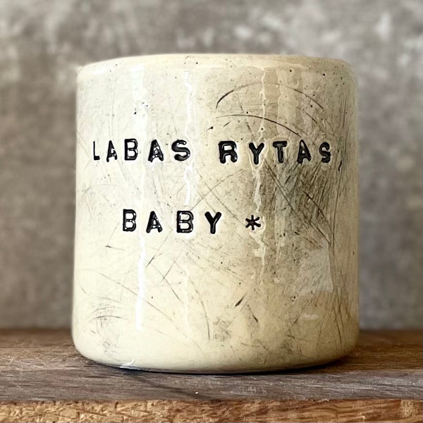 Cozy tumbler mug LABAS RYTAS, BABY