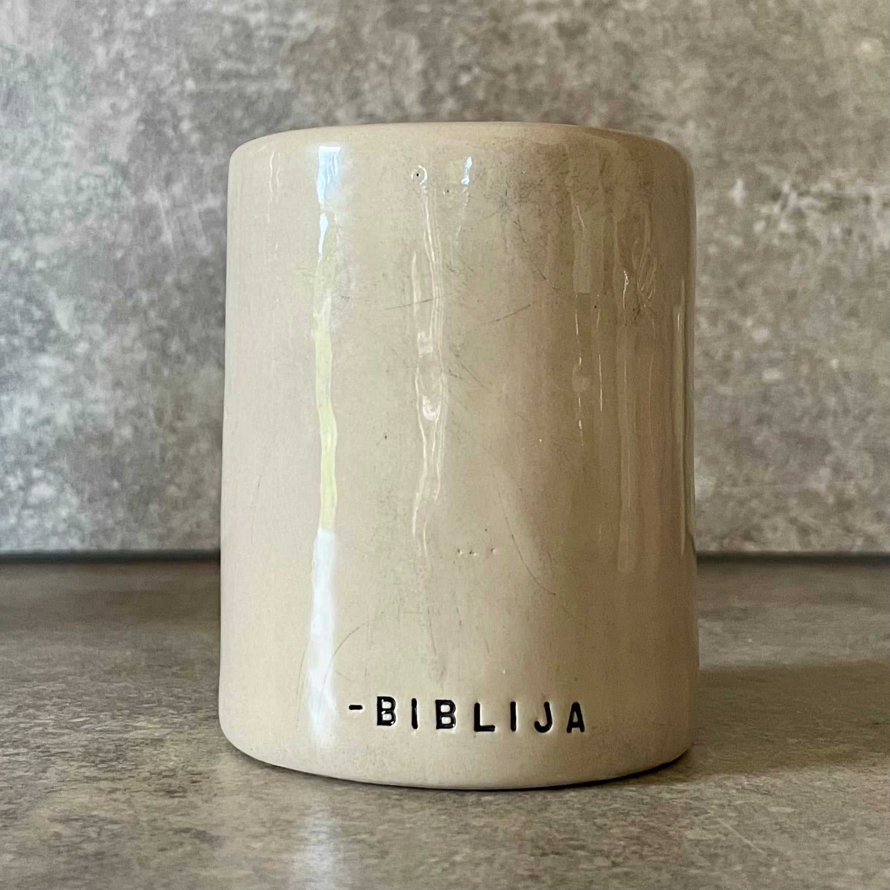 Tumbler mug with quote from Bible