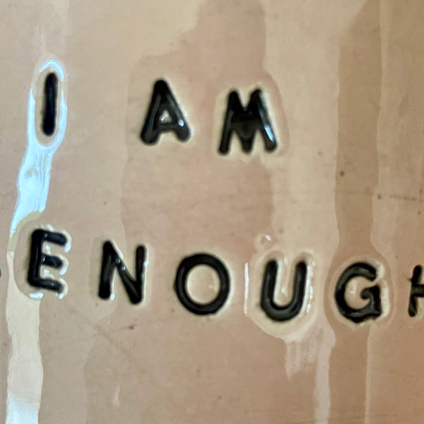 Pink ceramic tumbler mug I AM KENOUGH