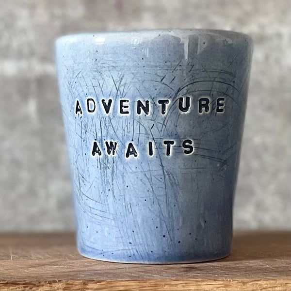 Handmade mug Adventure awaits | Red Tuxedo Ceramics