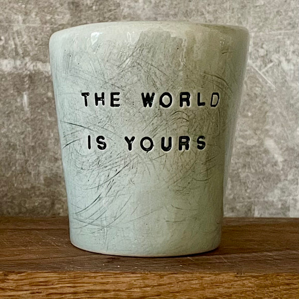 Pale blue inspirational mug