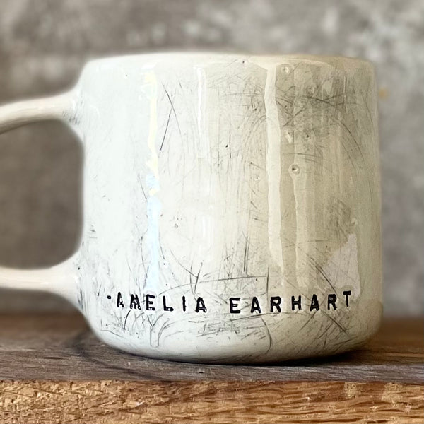 Mug with quote by Amelia Earhart